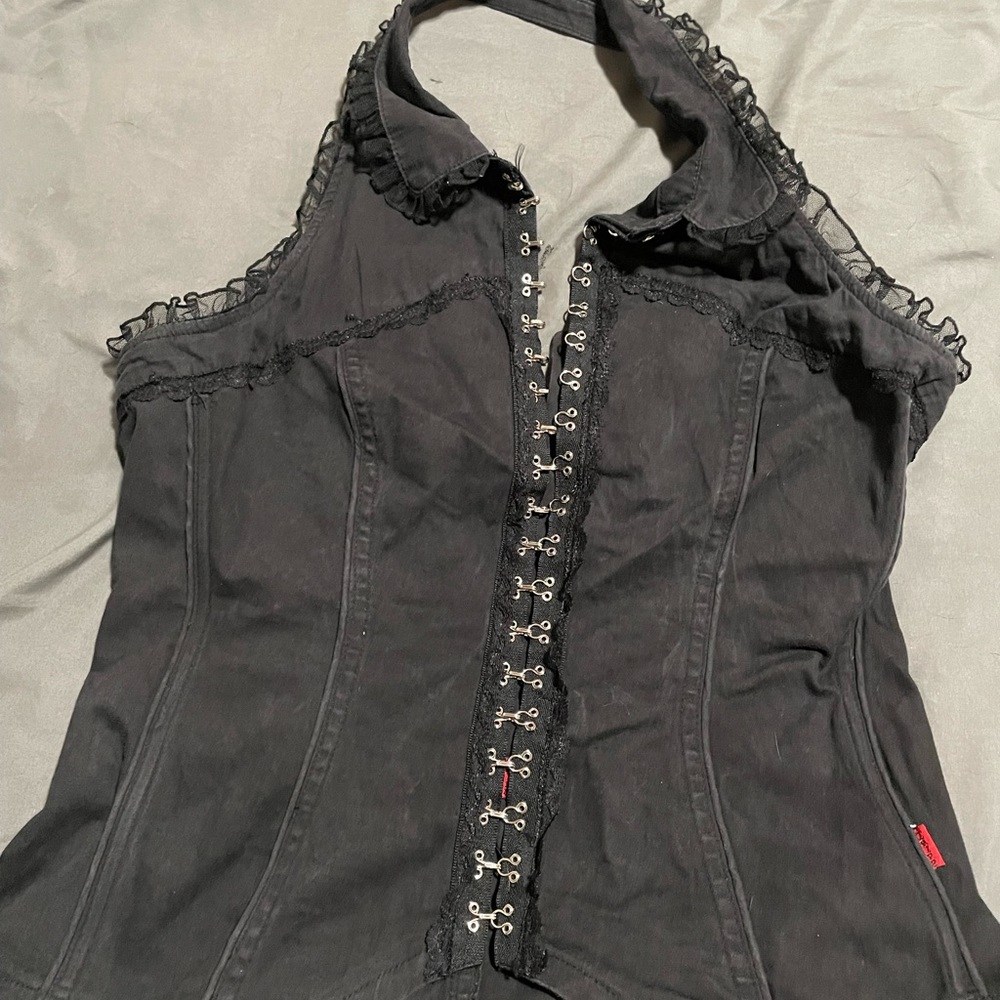 Black halter top